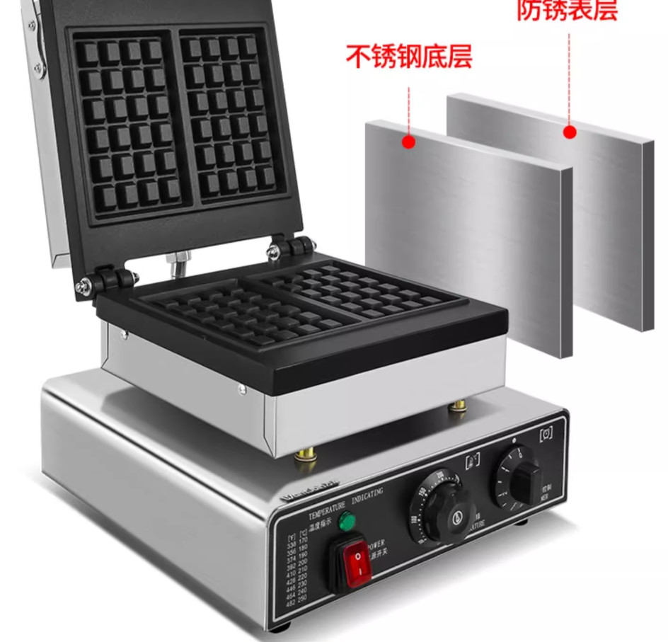 Коммерческая квадратная бельги – обзор и цена Waffle Iron Belgian